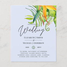 Billigstes tropisches Blätter Hochzeit Luau Empfan