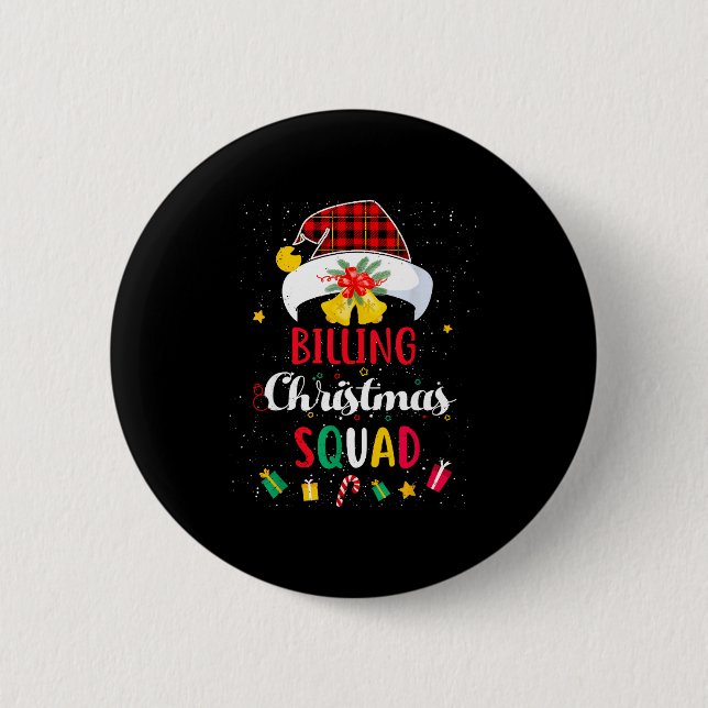 Billing Christmas Squad Santa Hat Billing Speciali Button (Vorderseite)
