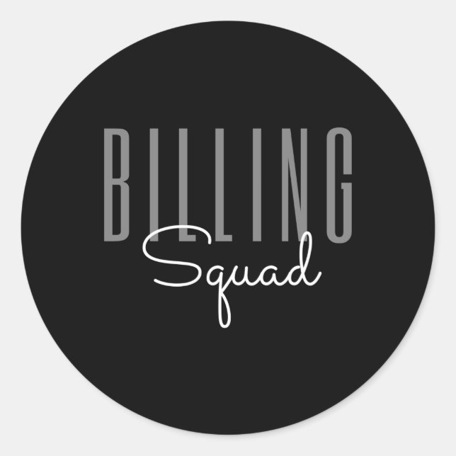 Billing Squad Medical Billing Specialist Coding Cl Runder Aufkleber (Vorderseite)