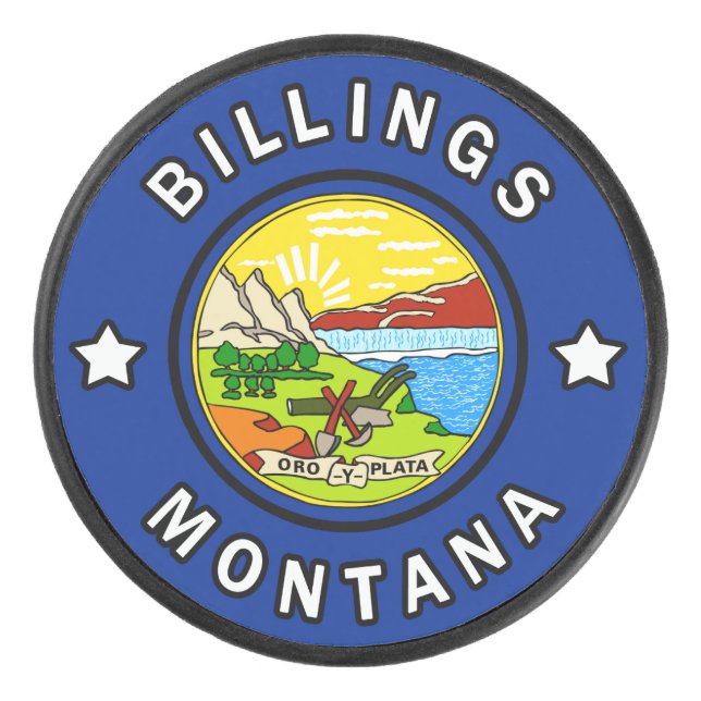 Billings Montana Eishockey Puck (Vorderseite)
