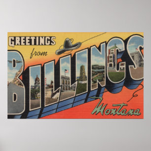 Billings, Montana - Großbuchstaben Szenen 2 Poster