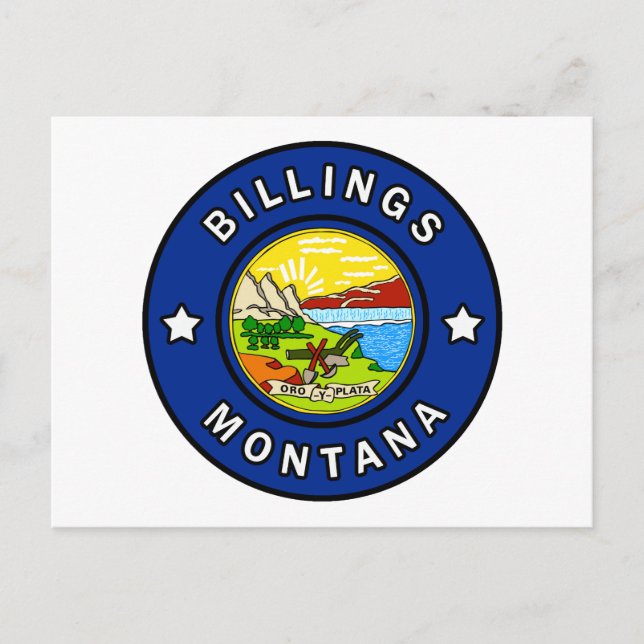 Billings Montana Postkarte (Vorderseite)