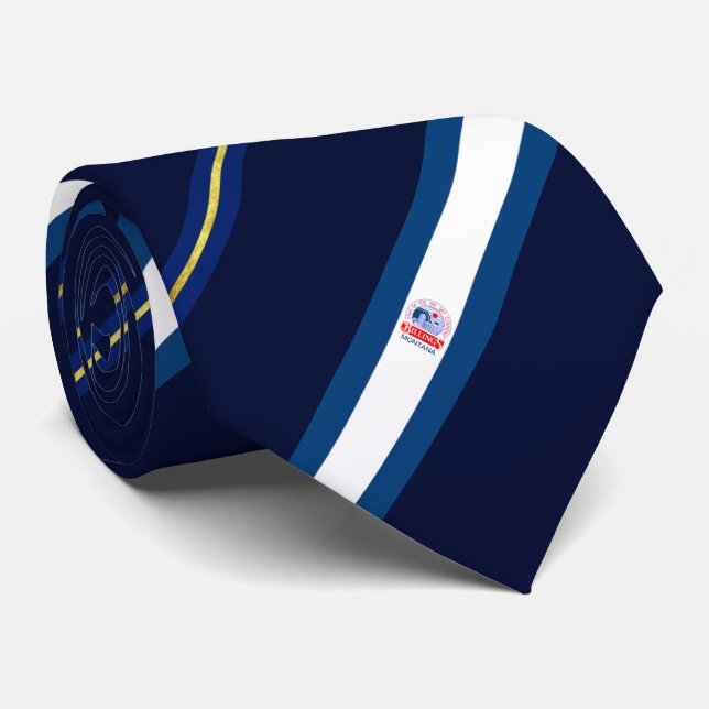 Billings (Montana) Stadtflagge Neck Tie Krawatte (Gerollt)