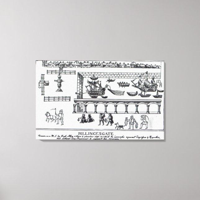 Billingsgate Markt Leinwanddruck (Vorderseite)