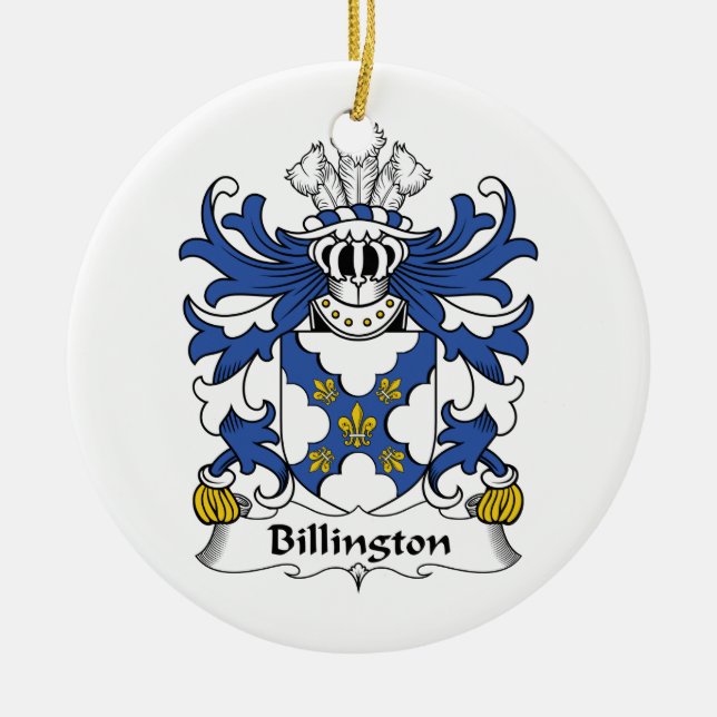 Billington Familienwappen Keramikornament (Vorne)