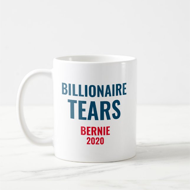 Billionaire Tears Bernie Sanders 2020 Kaffeetasse (Links)