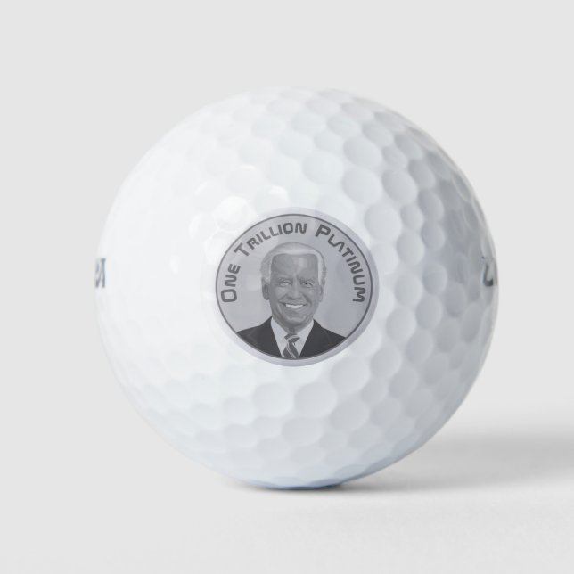 Billionen Dollar Platinmünze Golfball (Vorderseite)