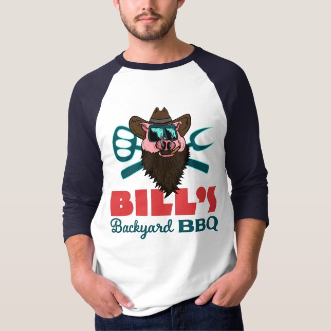Bill's Backyard-GRILLEN - Ranglan-T-Shirt T-Shirt (Vorderseite)