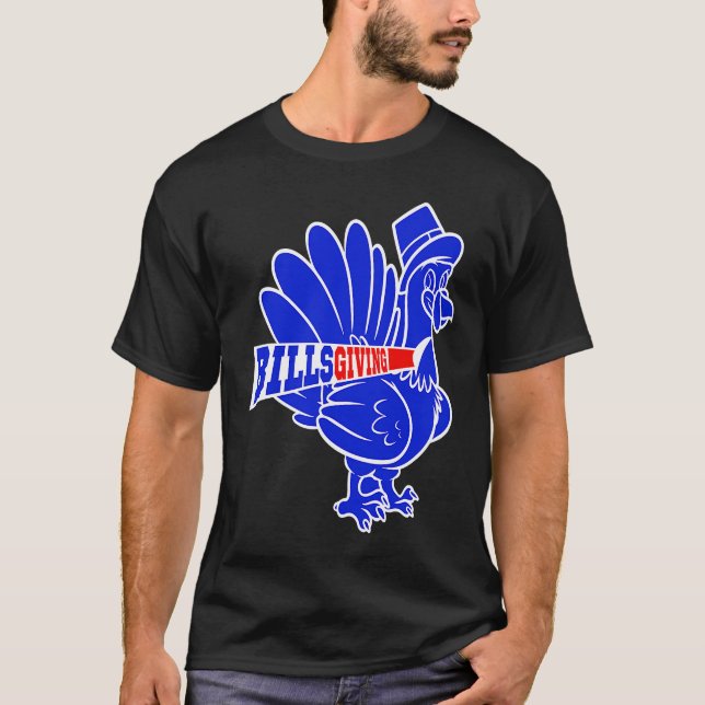 BillsGiving Happy Thanksgiving Football T-Shirt (Vorderseite)