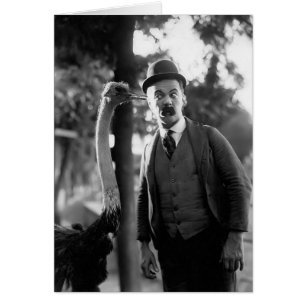Billy Bevan mit Strauß, Circa Ende der 1910er