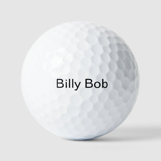 Billy Bob Golfbälle -- Mach es individuell! (Vorderseite)
