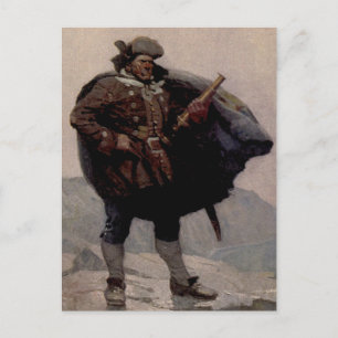 „Billy Bones“ Piraten-Gemälde von NC Wyeth Postkarte