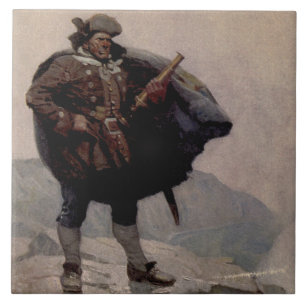 Billy Bones: Piratenmalerei von NC Wyeth Fliese