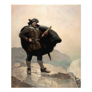 Billy Bones, Treasure Island von N. C. Wyeth Fotodruck
