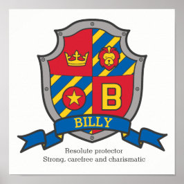 Billy Boys Name bedeutet heraldry Schild Letter B
