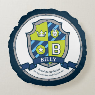 Billy Buchstabe B Namensbedeutung Heraldik Schild Rundes Kissen