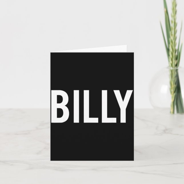 Billy - Cool New Funny Name Fan Gift Tee  Karte (Vorderseite)