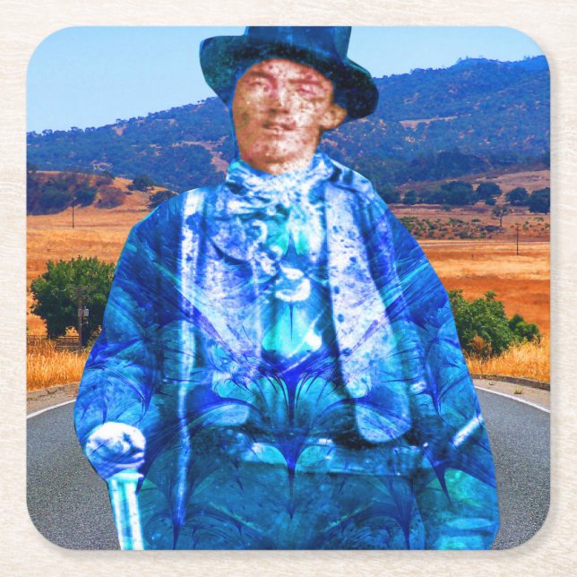 Billy das Kind Rechteckiger Pappuntersetzer (Vorderseite)