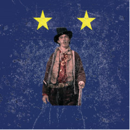 Billy, der Kid American Gunfighter Outlaw Old West Fotoskulptur Magnet