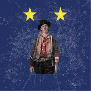 Billy, der Kid American Gunfighter Outlaw Old West Fotoskulptur Magnet
