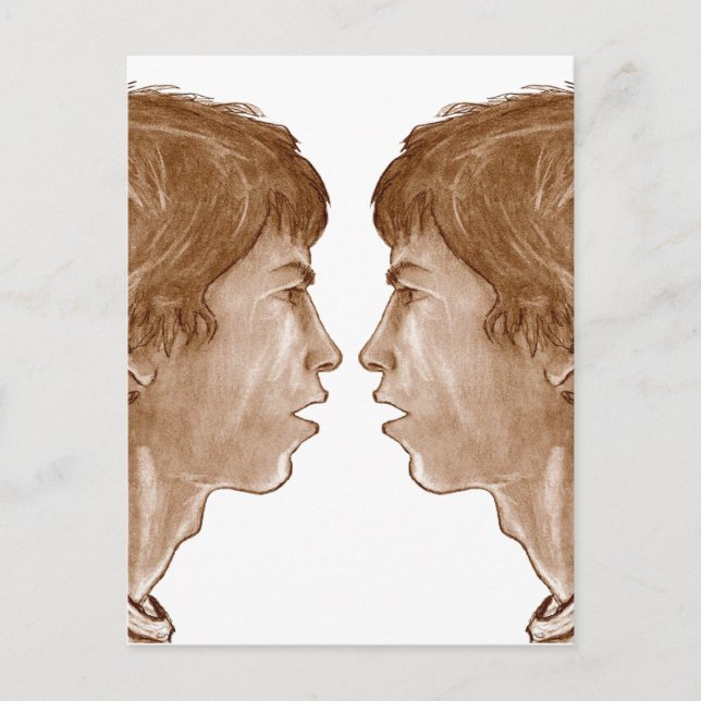 Billy ... Doppelprofil Portrait 2004 Postkarte (Vorderseite)