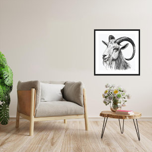 Billy Goat - Art Print Poster