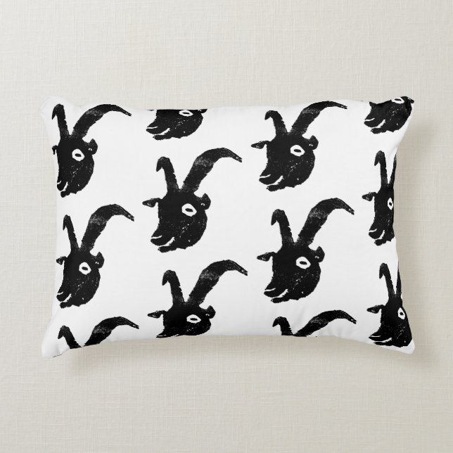 Billy Goat Potato Print Dekokissen (Vorderseite)