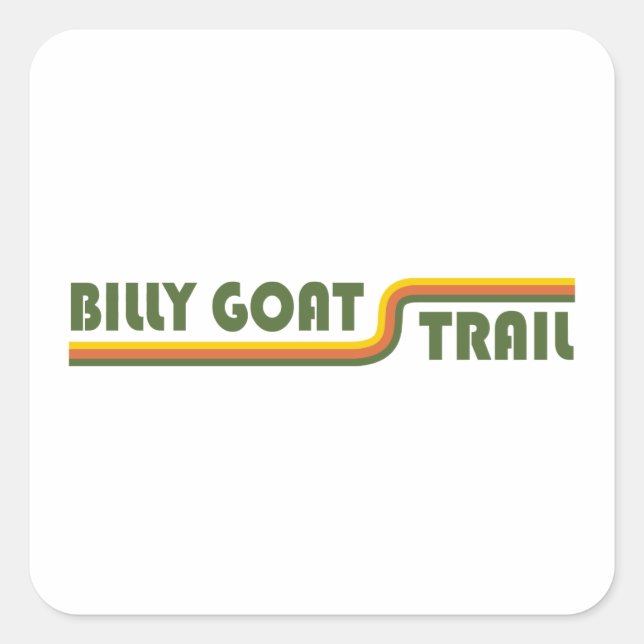 Billy Goat Trail Maryland Quadratischer Aufkleber (Vorderseite)