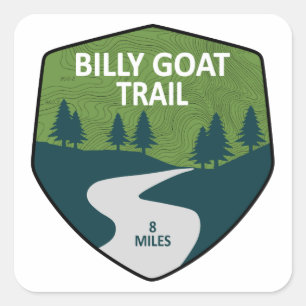 Billy Goat Trail Maryland Quadratischer Aufkleber