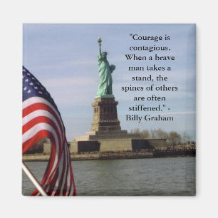 Billy Graham Courage Zitat zu Magnet