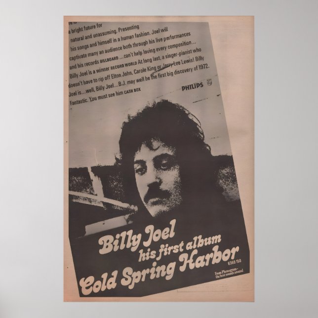 BILLY JOEL - 1972 Poster original NME - Kalt (Vorne)