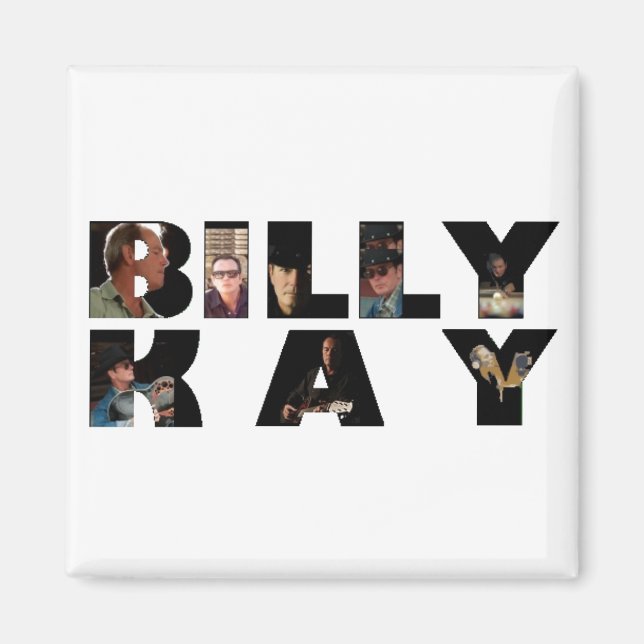 Billy Kay Foto Tour Logo Square Magnete (Vorne)
