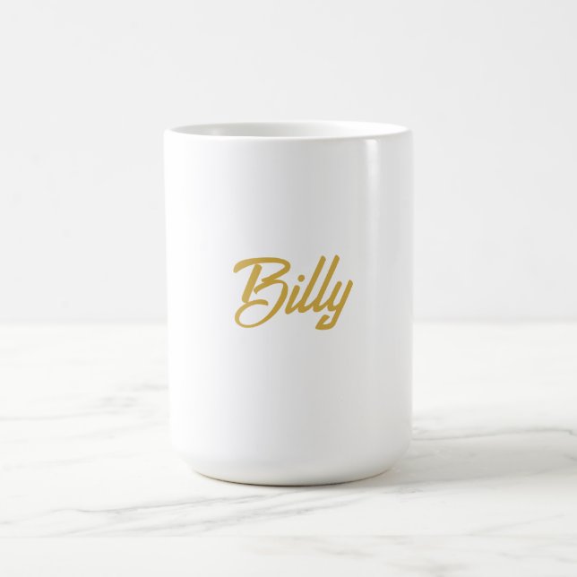 Billy Name Typografie Personalisiertes Geschenk  Kaffeetasse (Mittel)