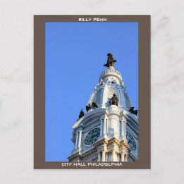 Billy Penn City Hall Philadelphia Postkarte