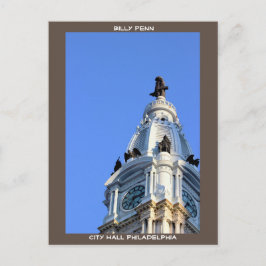 Billy Penn City Hall Philadelphia Postkarte