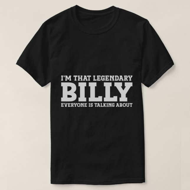 Billy Personal Name Vorname Funny Billy T - Shirt (Design vorne)