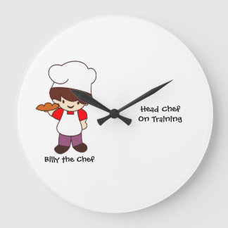 Billy the Chef Masterchef Print Große Wanduhr