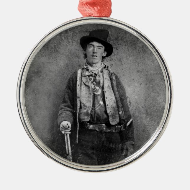 Billy The Kid, amerikanisches altwestliches Gesetz Ornament Aus Metall (Vorne)