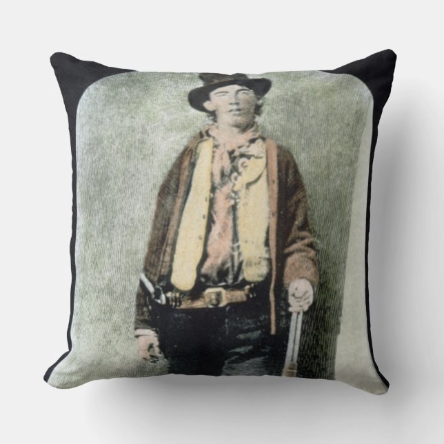 Billy the Kid (farbige Gravur) Kissen (Vorderseite)