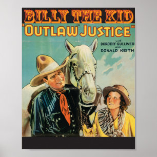Billy the Kid Outlaw 🌟 Justice Western Film Poster