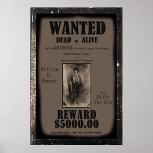 Billy The Kid Wollte Dead or Alive Poster