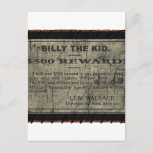 Billy The Kid Wollte Poster Postkarte