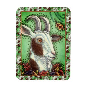 BILLYGOAT UND HERBSTBLÄTTER, ERNTEDANKHOF MAGNET