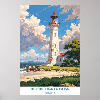 Biloxi Leuchtturm, Mississippi Poster