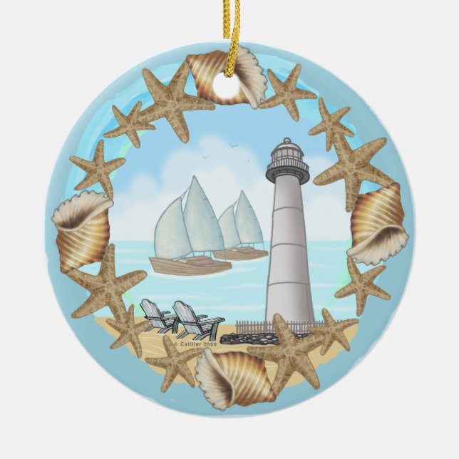 Biloxi Lighthouse Keramik Ornament (Vorne)