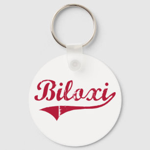 Biloxi Mississippi klassischer Entwurf Schlüsselanhänger