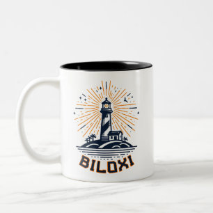 Biloxi Mississippi Leuchtturm Sonnenaufgang Zweifarbige Tasse