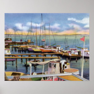 Biloxi Mississippi Shrimp Boote Poster