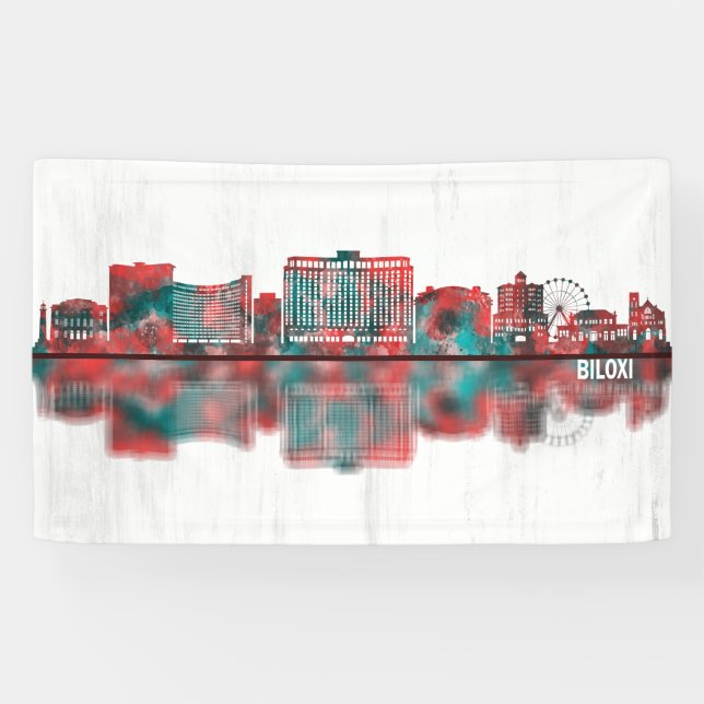 Biloxi Mississippi Skyline Banner (Horizontal)