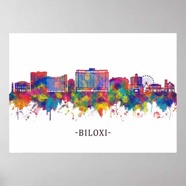 Biloxi Mississippi Skyline Poster (Vorne)
